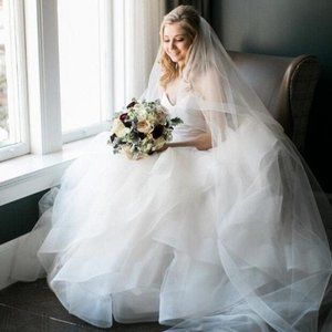 Horsehair Tulle Veil, White (2" Horsehair)
